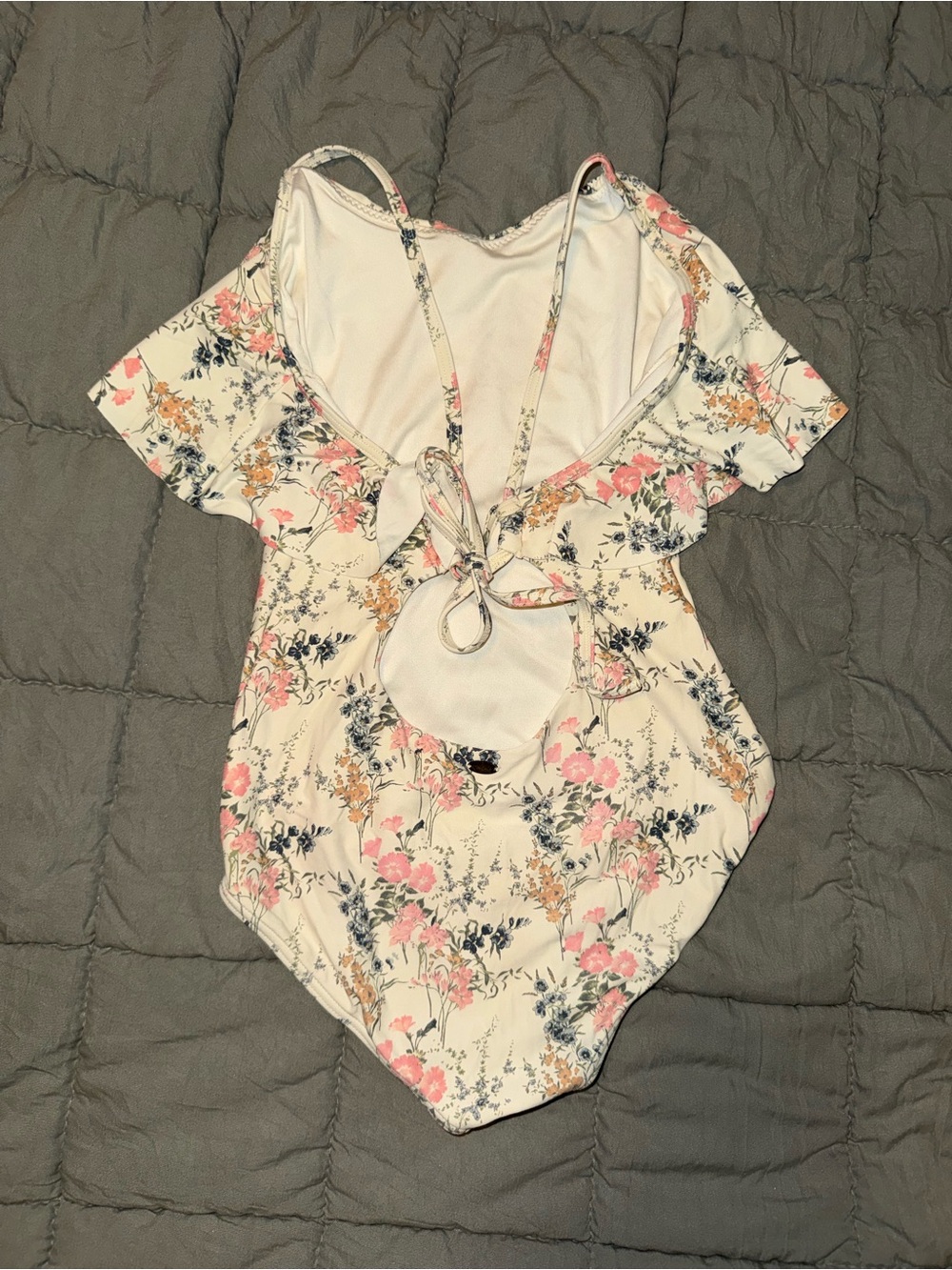 Girls O’Neill Floral Ruffle One-Piece Swimsuit - Flounce Ruffle - Picture 2 of 3